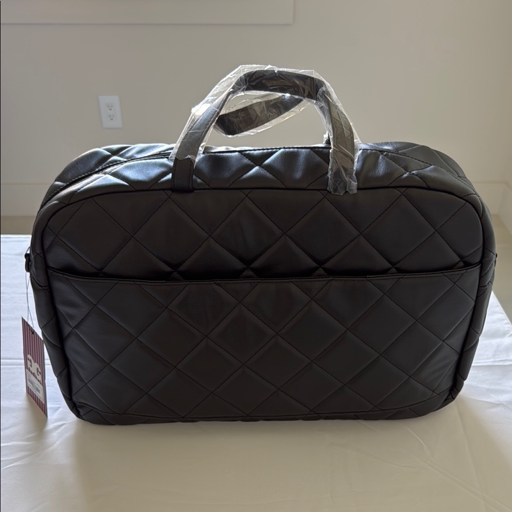 Gilda Paris Black Quilted Travel Bag - Picture 2 of 4